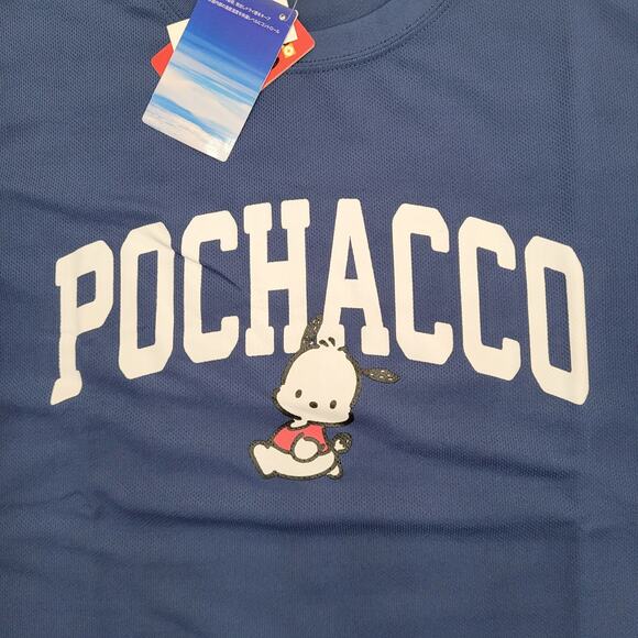 Pochacco Sanrio Ringer Shirt Women Large 20x25 Sanrio Arch Spellout - Picture 13 of 14